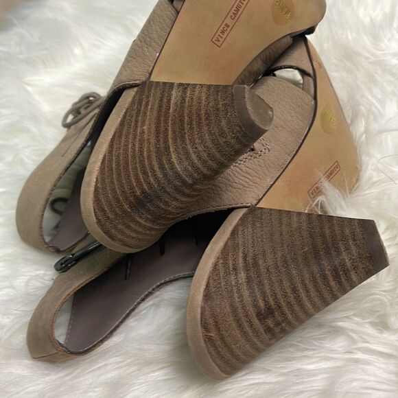 Vince Camuto tan open toe heel sandal 6.5 M Laced-up, sling back. - Picture 8 of 8